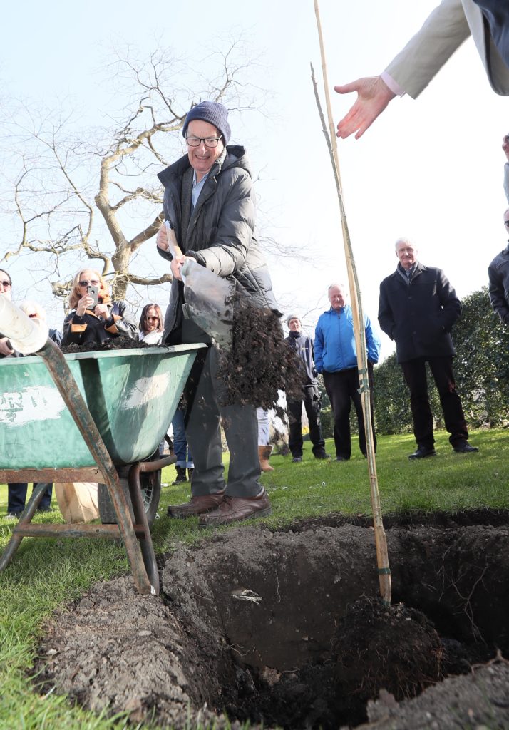 Thomas Pakenham, pictured planting a tree in the National Botanic Gardens marking the start of National Tree Week.