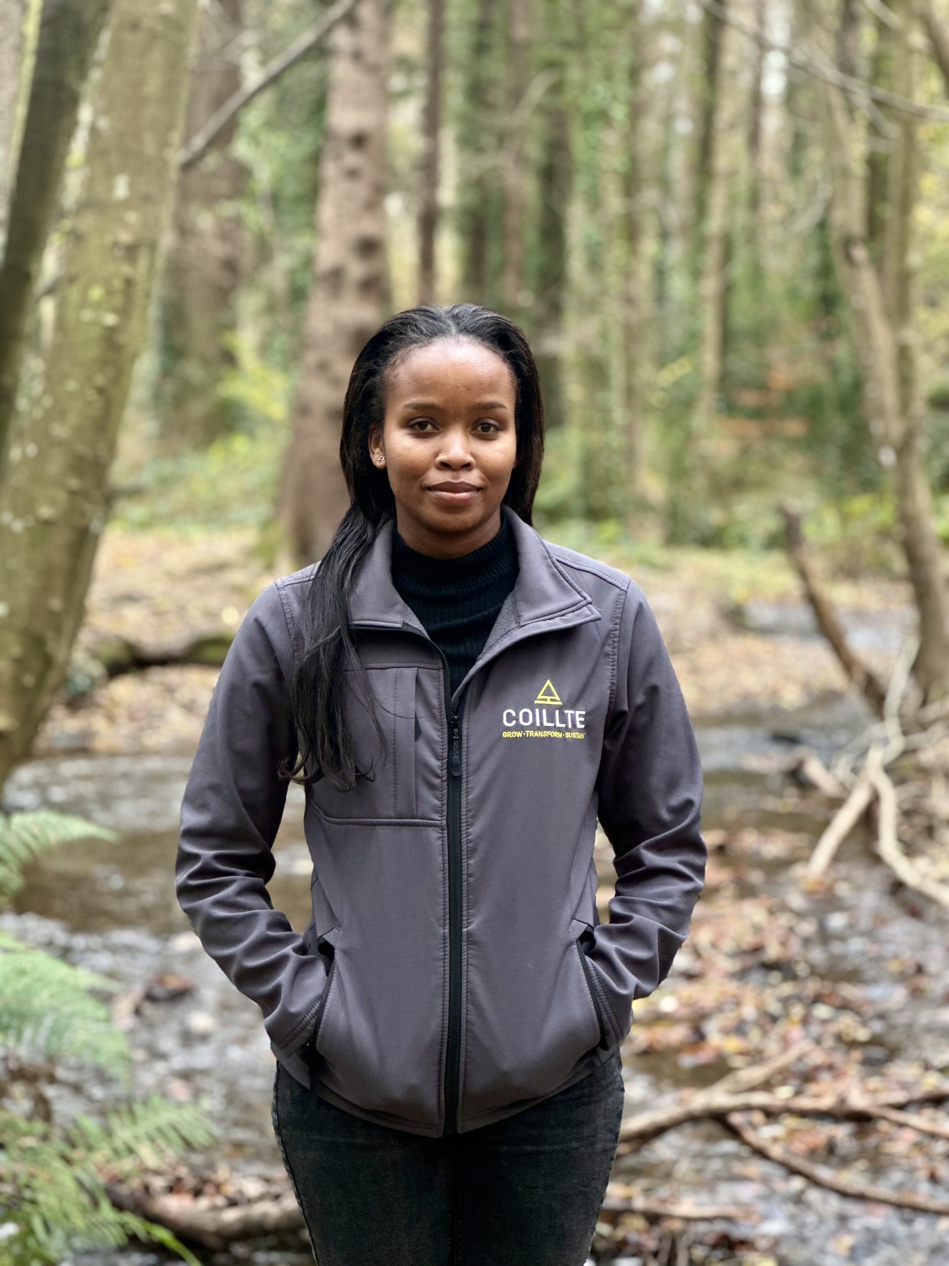 Picture of Coillte graduate Sharon standing in a forest